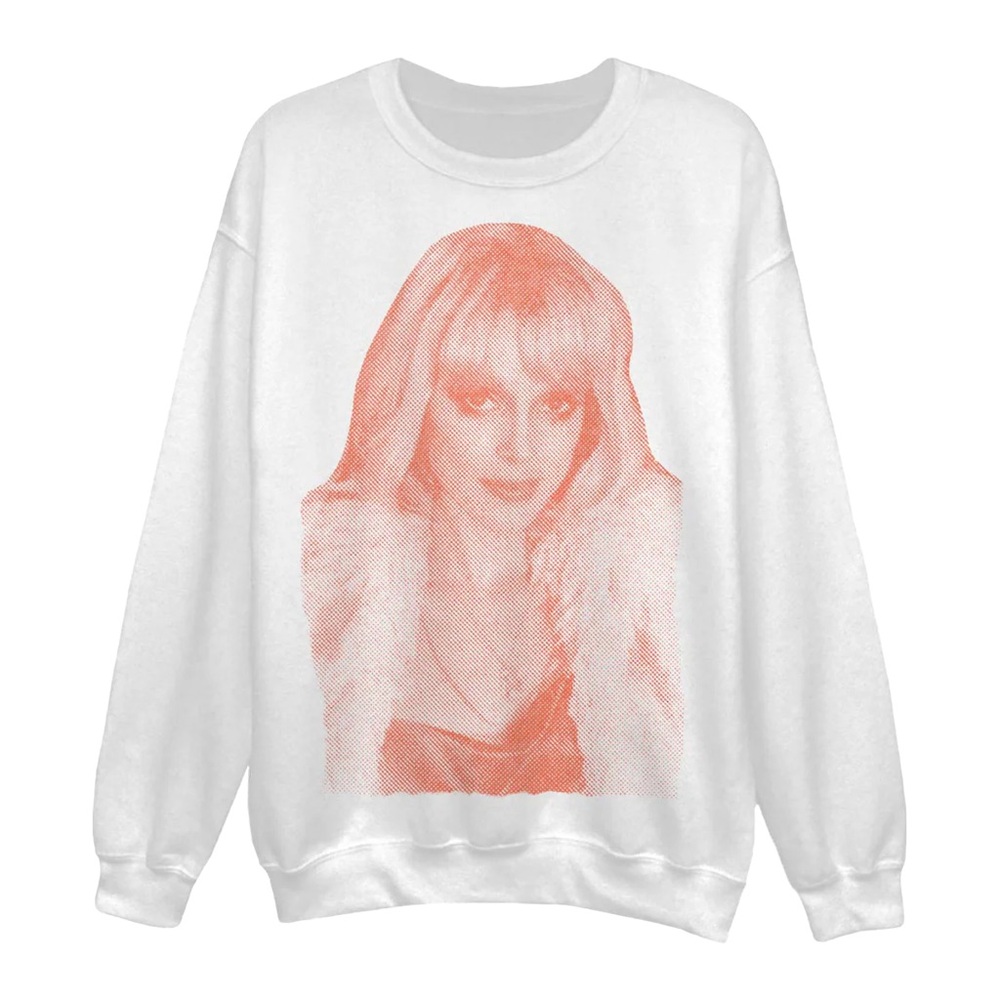 ST. Vincent 2021 TOUR AND White Sweatshirt with Orange Graphic DADDYS HOME